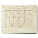 Wall relief the three Graces, ad sorores, Alabaster plaster