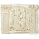 Wall relief hairstyle scene Roman housewife, Alabaster plaster