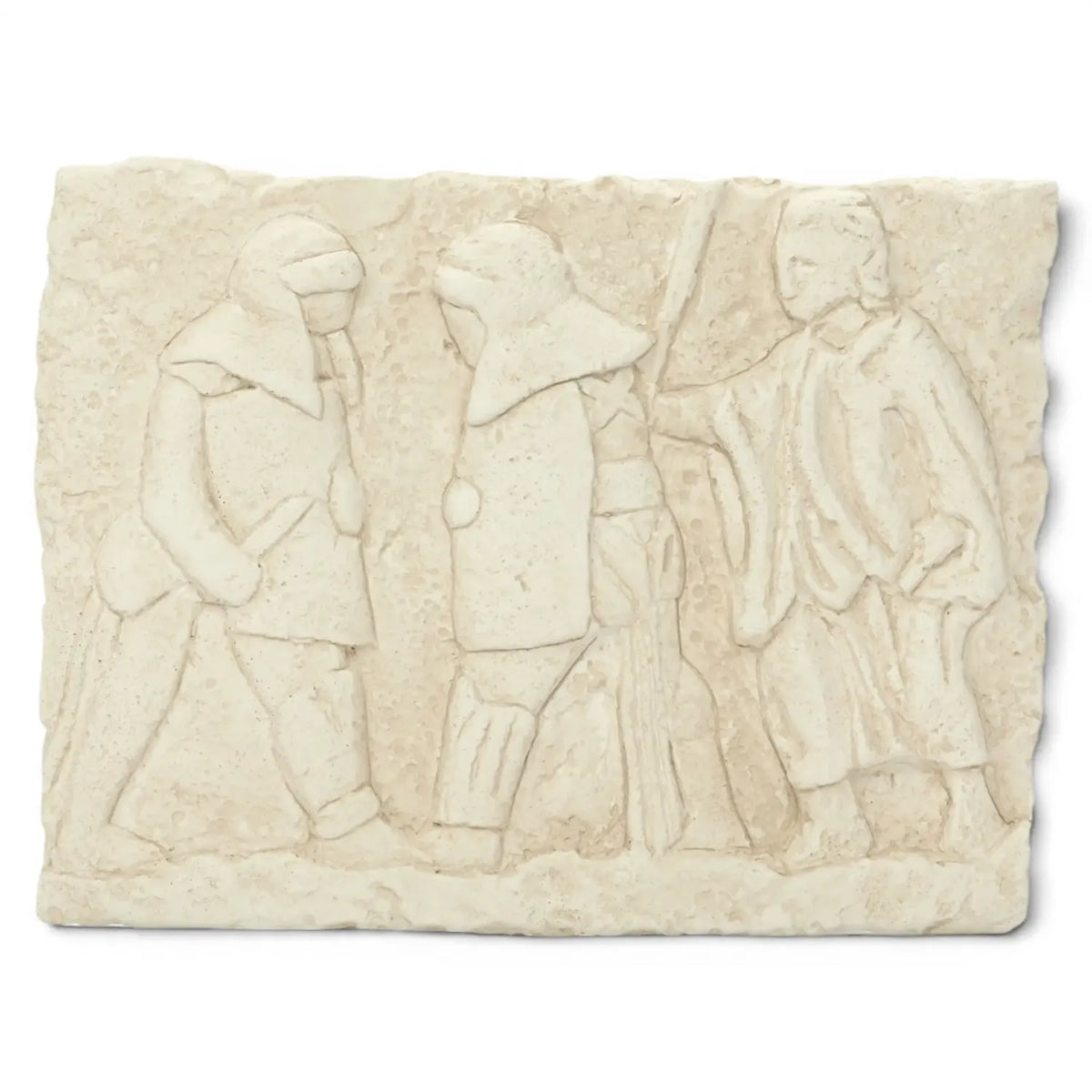 Wall relief gladiator fight, Alabaster plaster