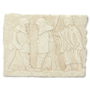 Wall relief gladiator fight, Alabaster plaster