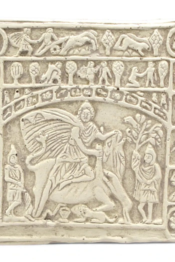 Wall relief Mithras, Tauroktony, Alabaster plaster