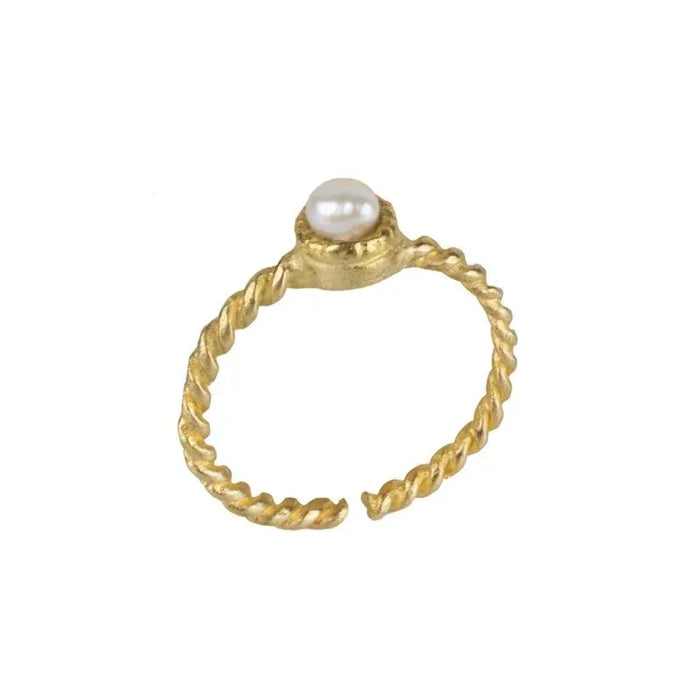 Roman ring Servilia, white pearl