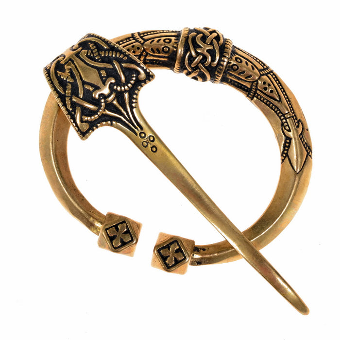 Baltic ring fibula, Kostivere, silvered bronze