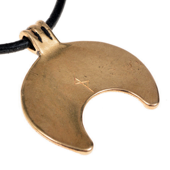 Roman moon pendant (lunula), 1st-3rd century, silvered bronze
