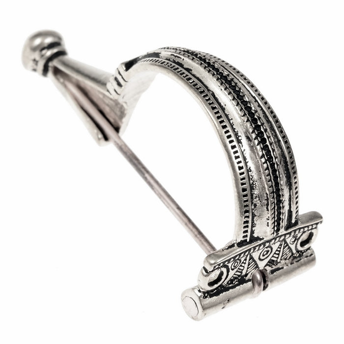 Romeinse Aucissa-fibula, verzilverd brons