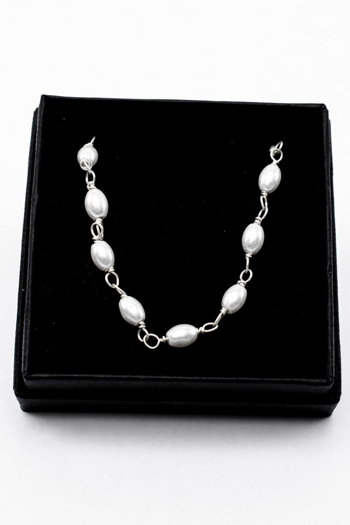 Roman necklace Octavia with clear pearls
