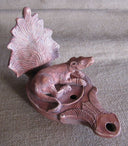 Roman oil lamp dog, vorbild Musée Saint-Raymond Toulouse