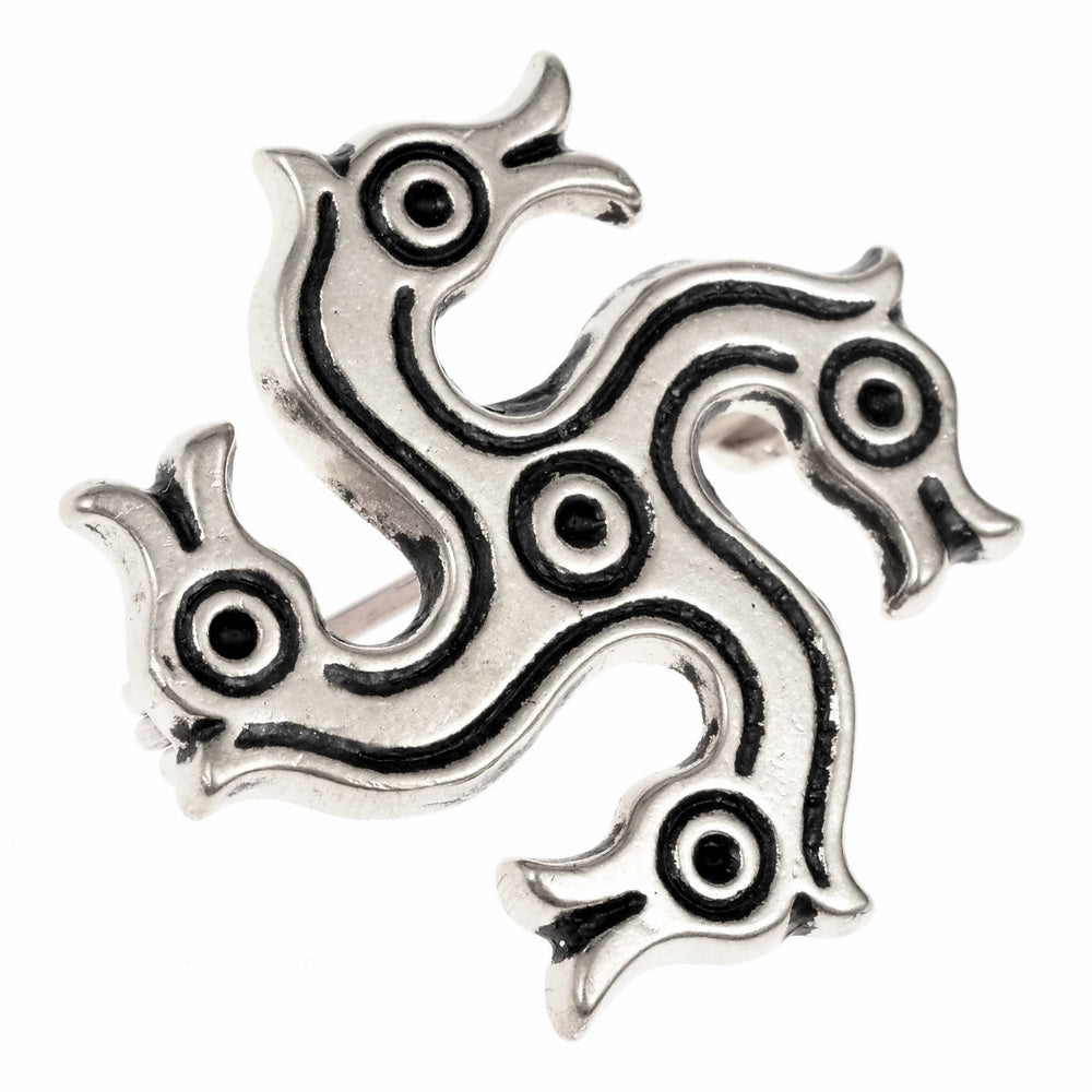 Roman horse head fibula (tetraskelion), bronze