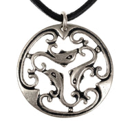 Roman dolphin pendant, 2nd-3rd century, silvered bronze
