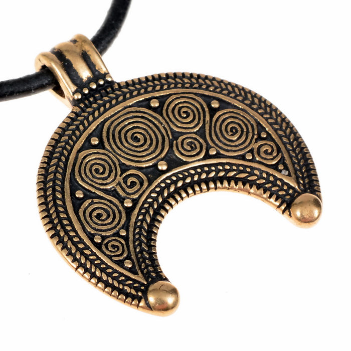 Roman moon pendant (lunula), 1st-3rd century, bronze