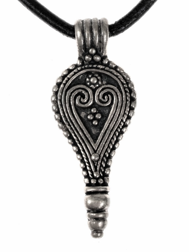 Roman drop pendant, 1st century, bronze
