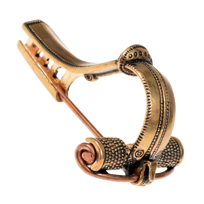Germanic scroll fibula, Putensen, silvered bronze