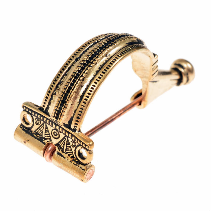 Romeinse Aucissa-fibula, verzilverd brons