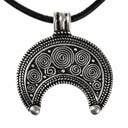 Roman moon pendant (lunula), 1st-3rd century, silvered bronze