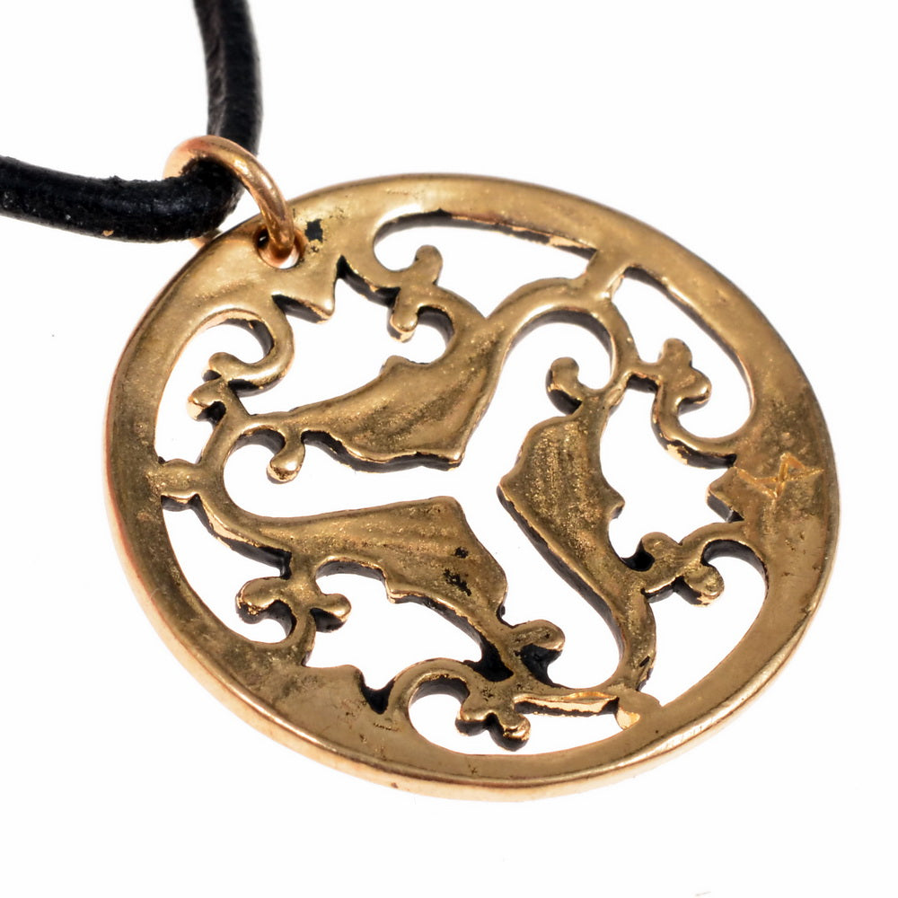 Roman dolphin pendant, 2nd-3rd century, silvered bronze