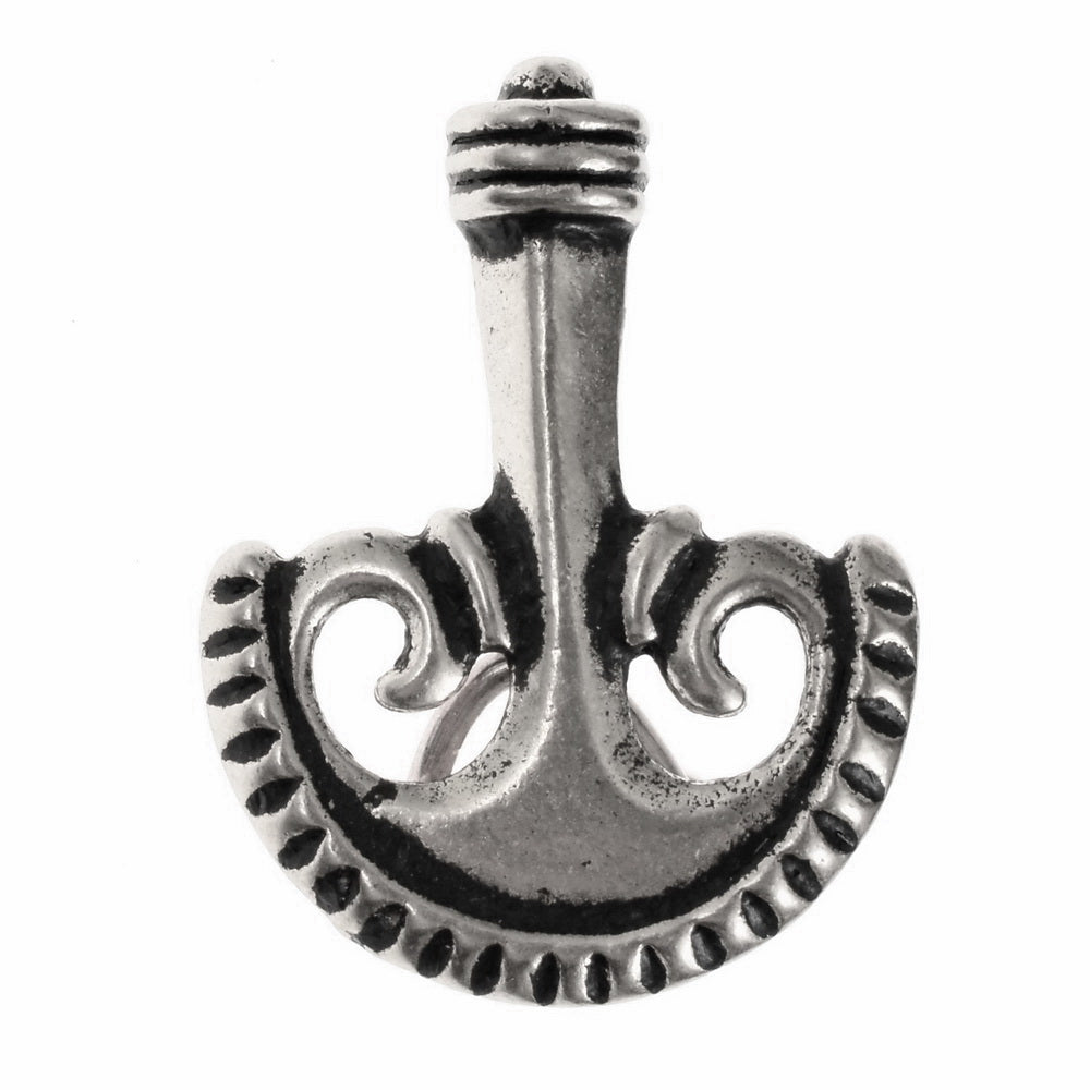 Roman pelta-fibula, bronze