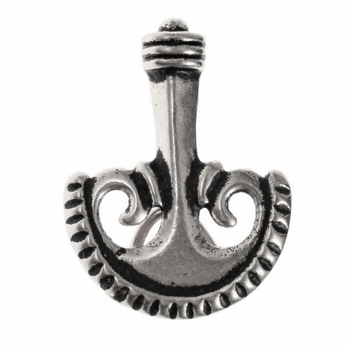 Roman pelta-fibula, bronze