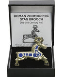 Romeinse hertenbroche, geëmailleerd