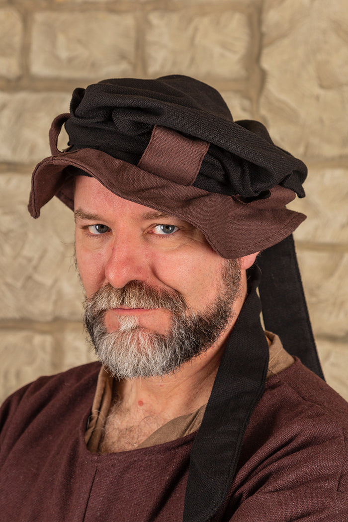 Dockenbaret, Landsknecht hoed Rupert, zwart/rood