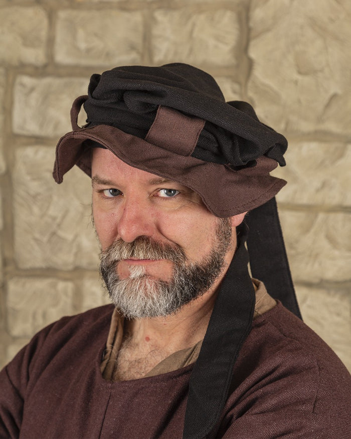 Dockenbaret, Landsknecht hoed Rupert, zwart/bruin