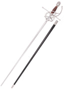 Kingston Arms Swept Hilt Rapier met schede, gepolijst, semi-scherp