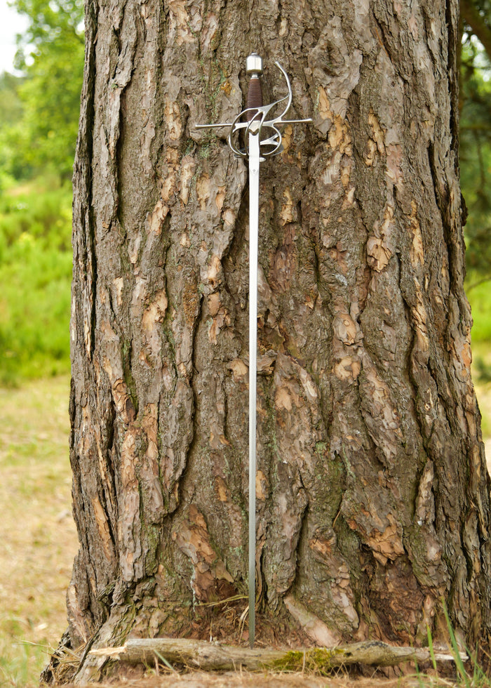 Kingston Arms Swept Hilt Rapier met schede, gepolijst, semi-scherp