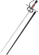 Kingston Arms Swept Hilt Rapier met schede, zwart, semi-scherp