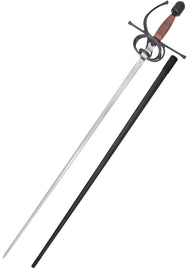 Kingston Arms Swept Hilt Rapier met schede, zwart, semi-scherp