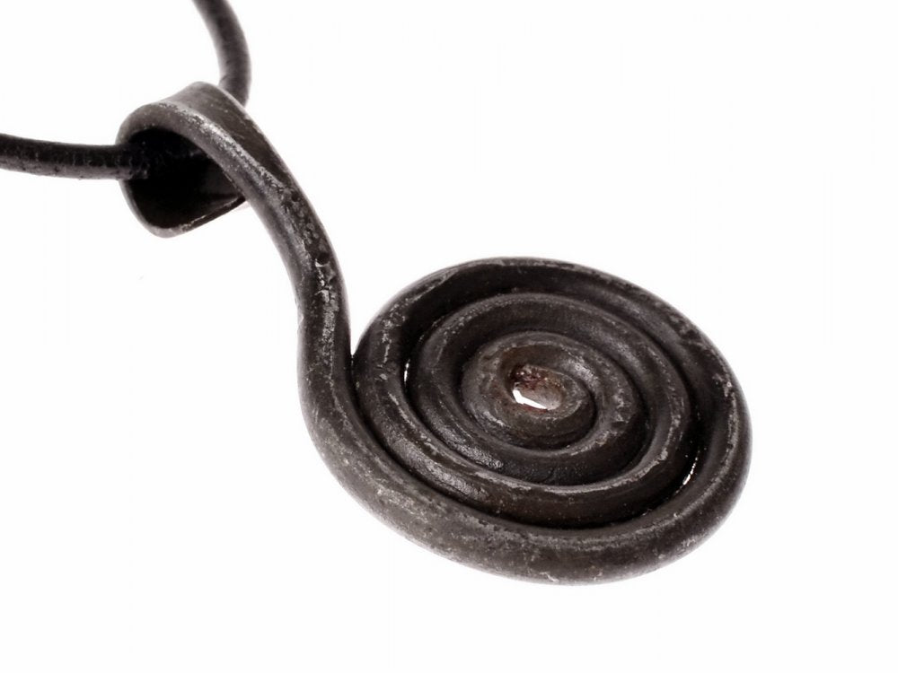 Forged Solsnurra solar spiral -amulet, iron