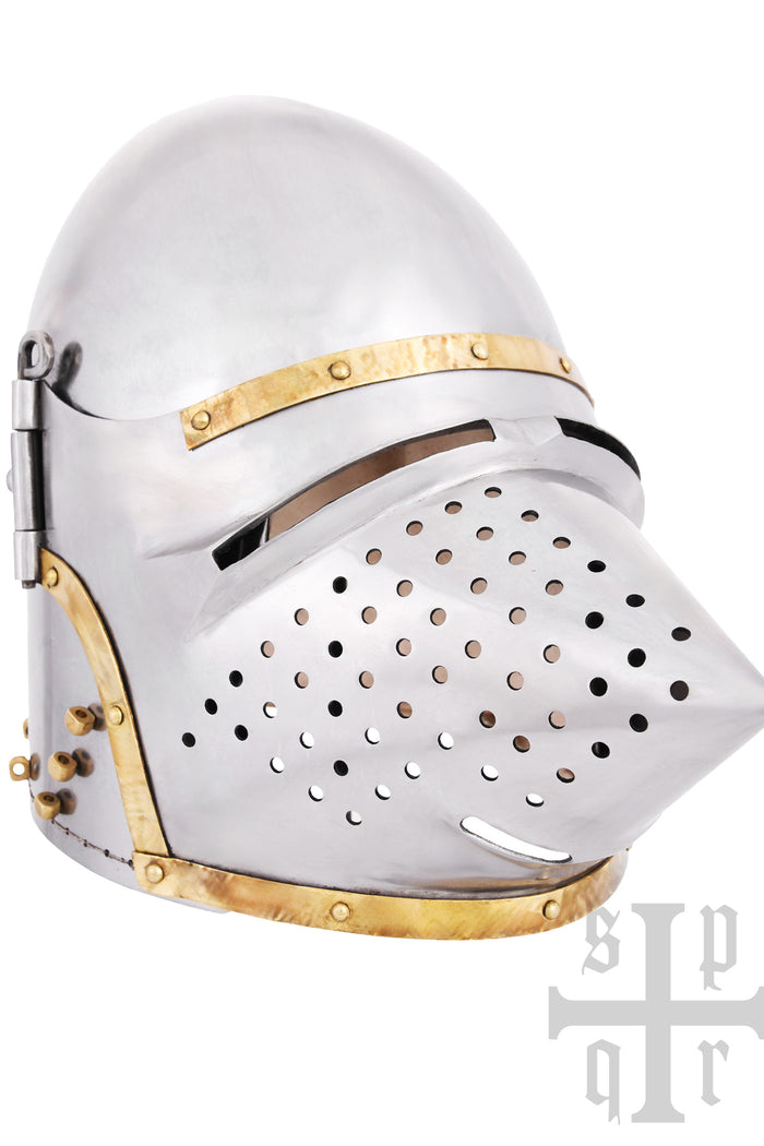Hondensnuit bascinet, ca. 1370, 1.6 mm