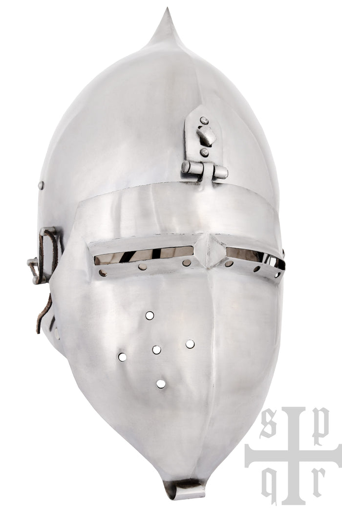 Ui-vormige bascinet met klapvizier, 2 mm (battle-ready)