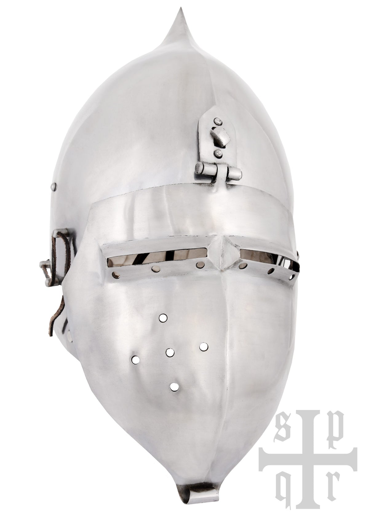 Ui-vormige bascinet met klapvizier, 2 mm (battle-ready)