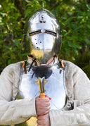Ui-vormige bascinet met klapvizier, 2 mm (battle-ready)