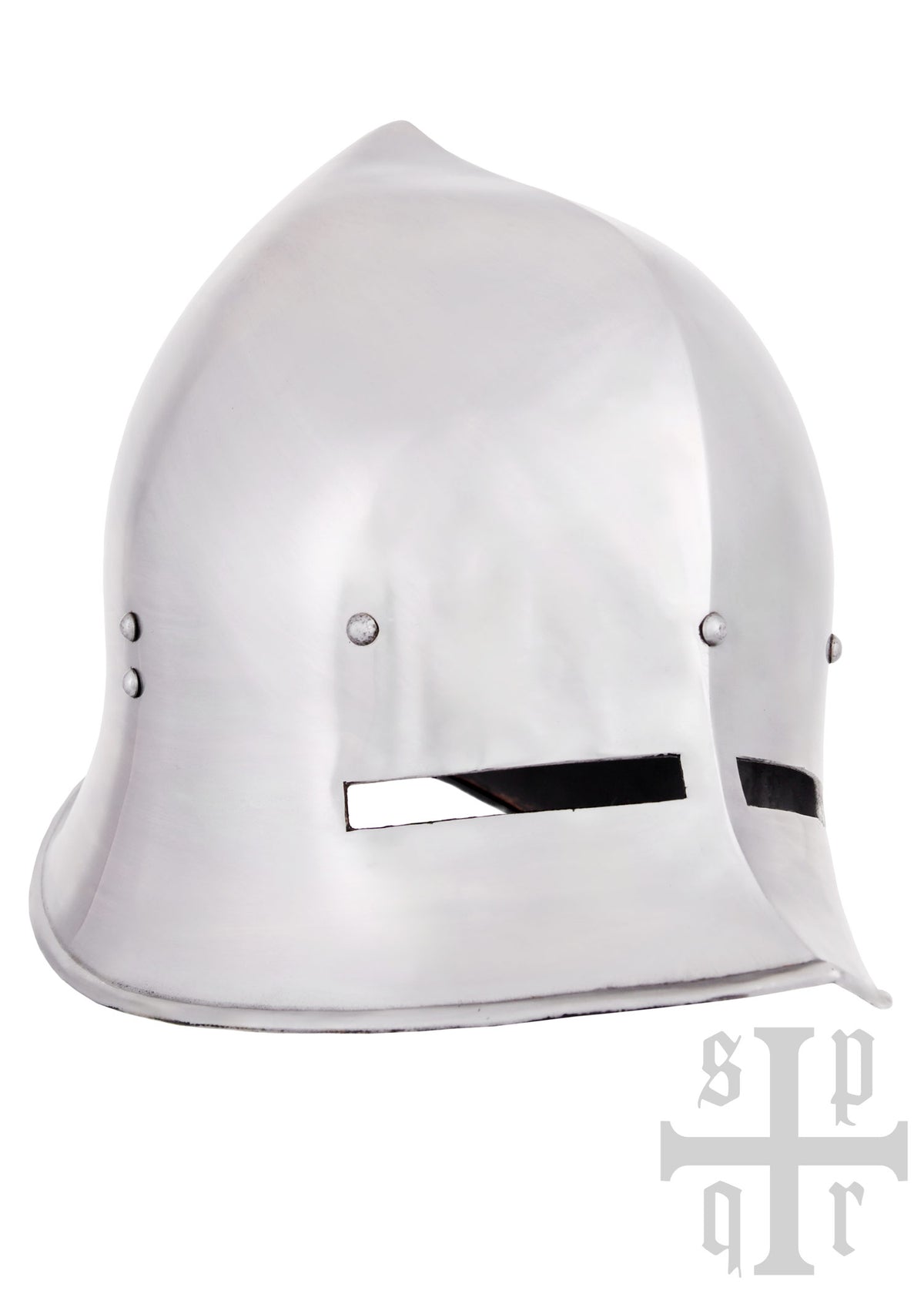 Ui-vormige ketelhoed met vizier, laat-middeleeuws, 1.6 mm