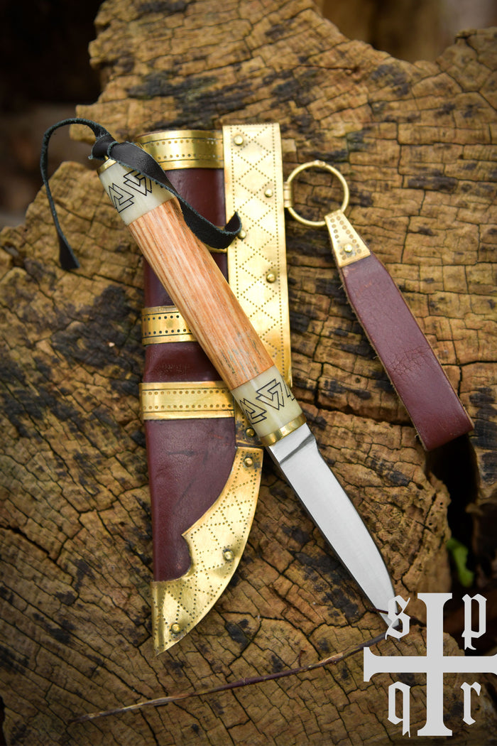 SPQR Vikingmes met Valknutmotief, semi-scherp