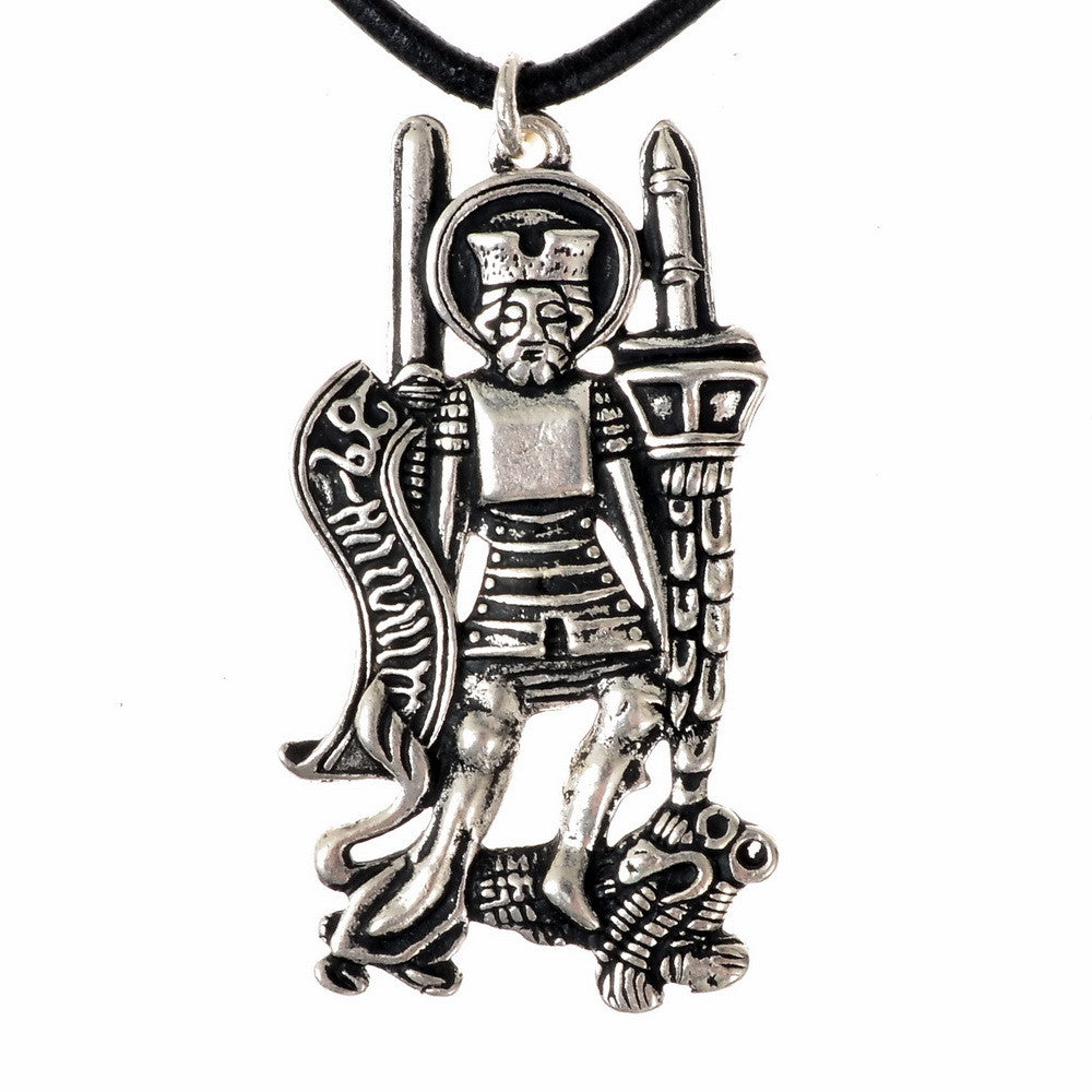 Pilgrim sign of Saint Adrian Geraardsbergen, 15th century, silvered bronze