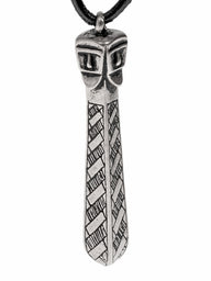 Slavic Svantevit-amulet Wolin, 9th-10th century, silvered bronze