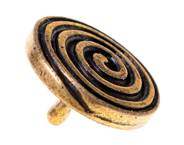 Decorative nail spiral (Celtic), silver plated brass