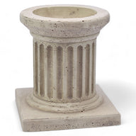 Tea light holder Roman column, Alabaster plaster
