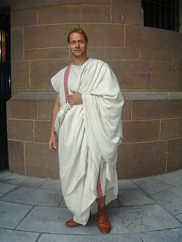 Roman toga praetexta with red clavi, 5m