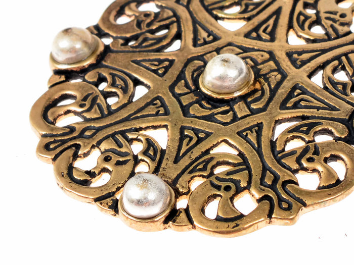 Anglo-Saxon pendant Trewhiddle style, 9th century, bronze