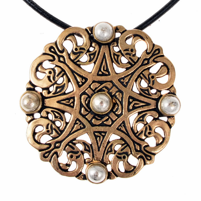 Anglo-Saxon pendant Trewhiddle style, 9th century, bronze