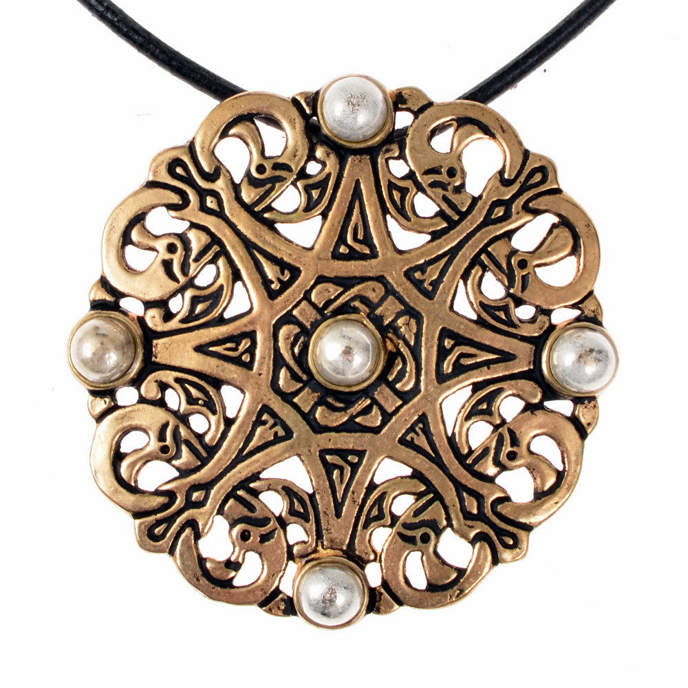 Anglo-Saxon pendant Trewhiddle style, 9th century, bronze