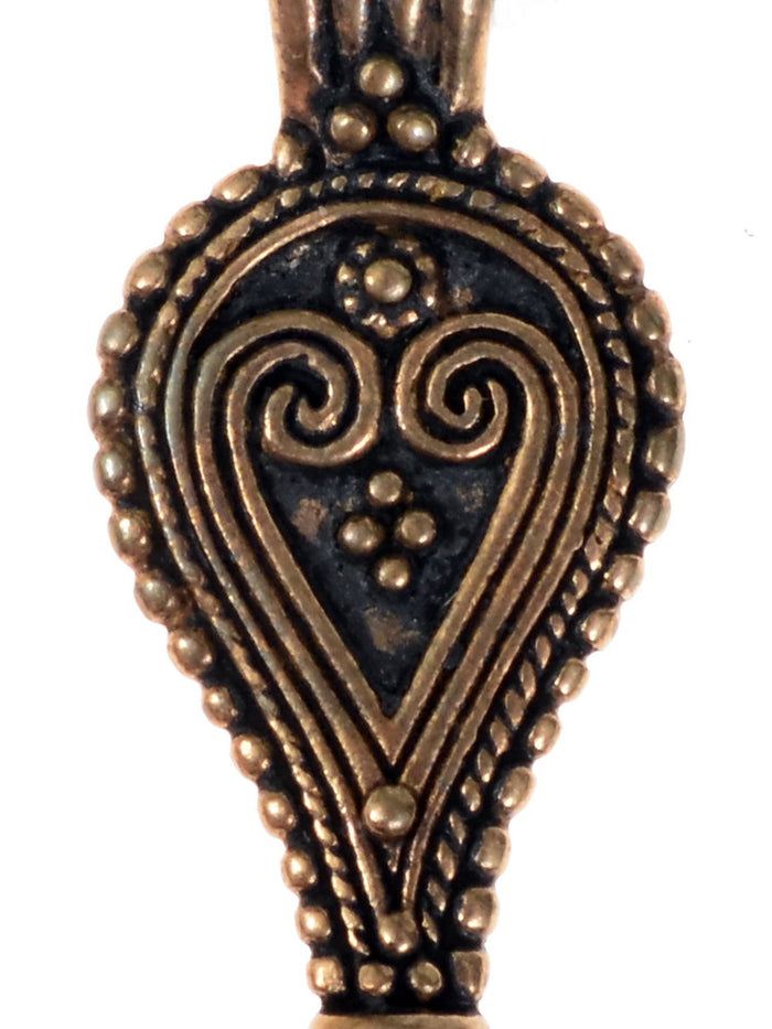Roman drop pendant, 1st century, silvered bronze