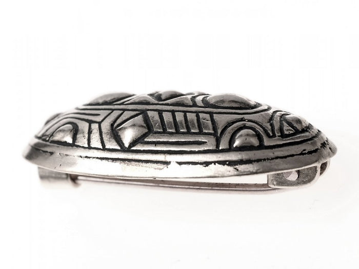 Viking scale fibula, Truso, bronze