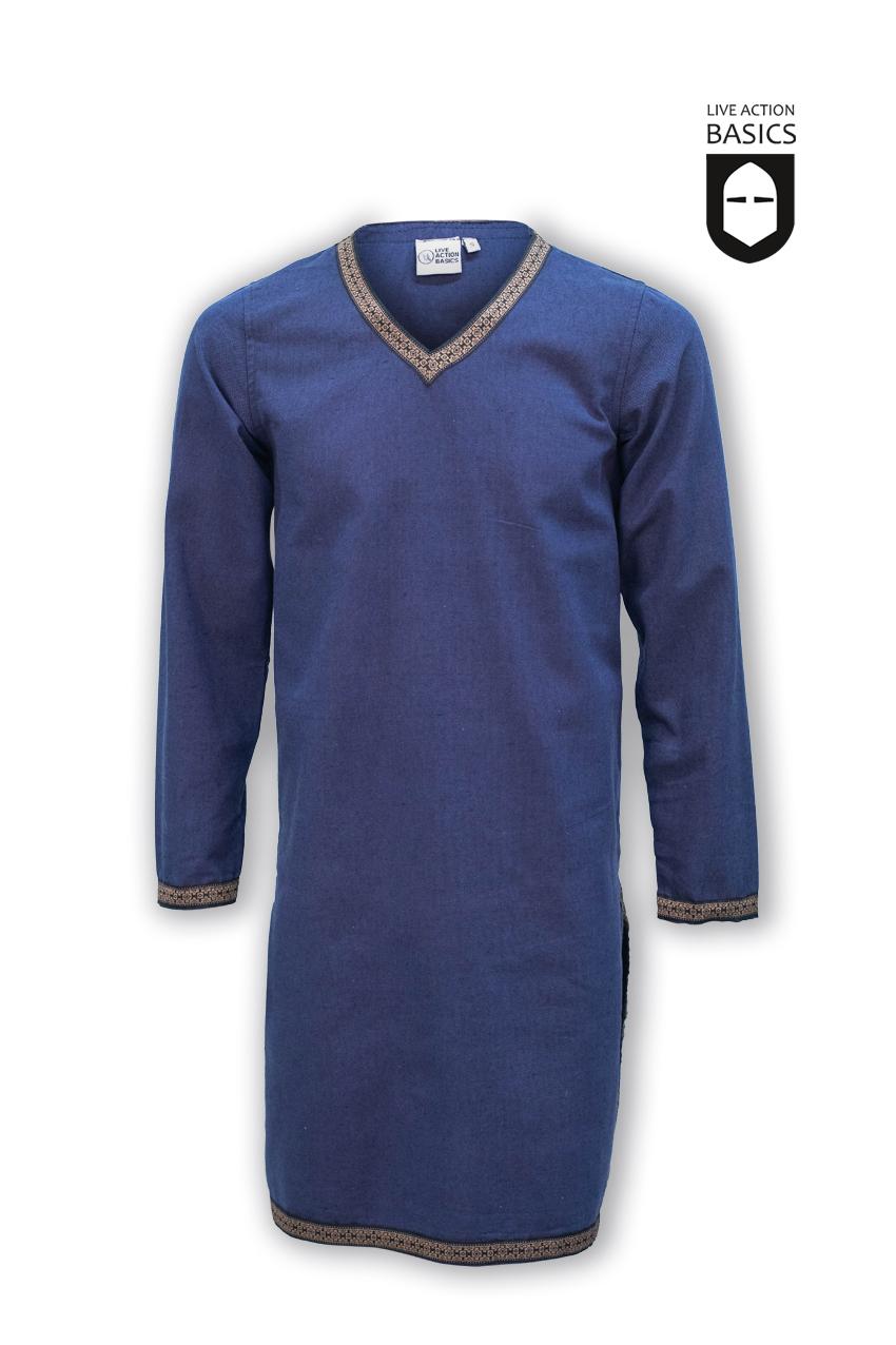 Tuniek met borduurrand Manfred, blauw