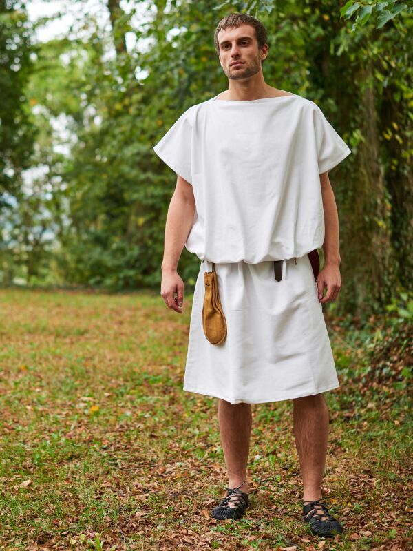 Roman tunica cream, short sleeves