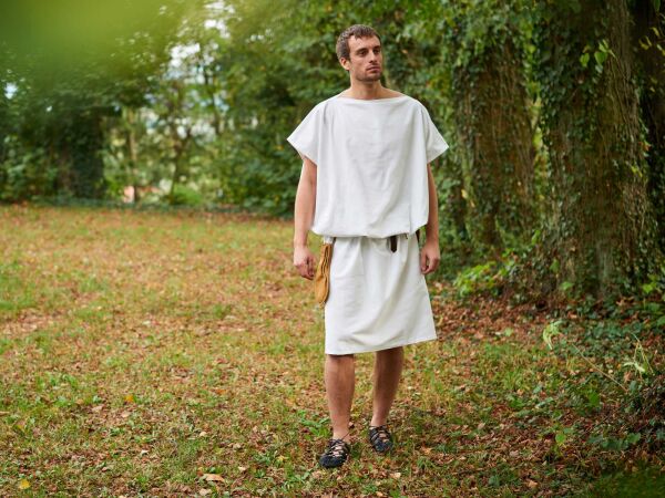 Roman tunica cream, short sleeves