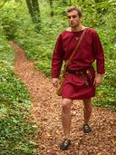 Roman tunic red, long sleeve