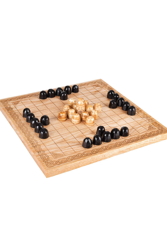 Viking houten hnefatafl bordspel